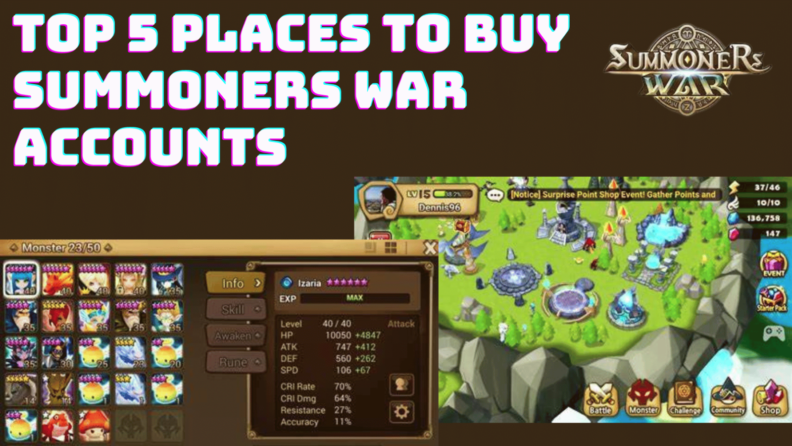 buy sell summoners war account